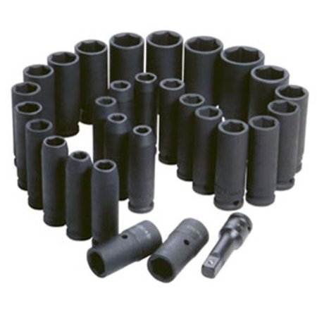 ATD TOOLS ATD Tools ATD-4901 29 Pc. 0.5 In. Drive Sae And Metric Deep Impact Socket Set ATD-4901